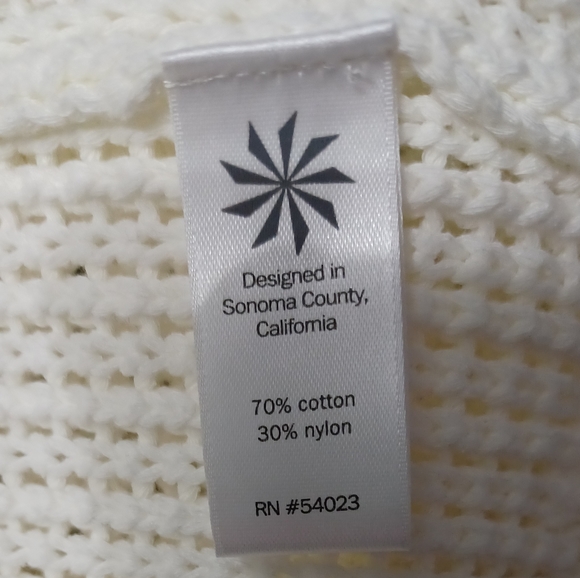 Athleta Crew Neck 3/4 lenght sleeve Sweater Off White Size M - Picture 8 of 9